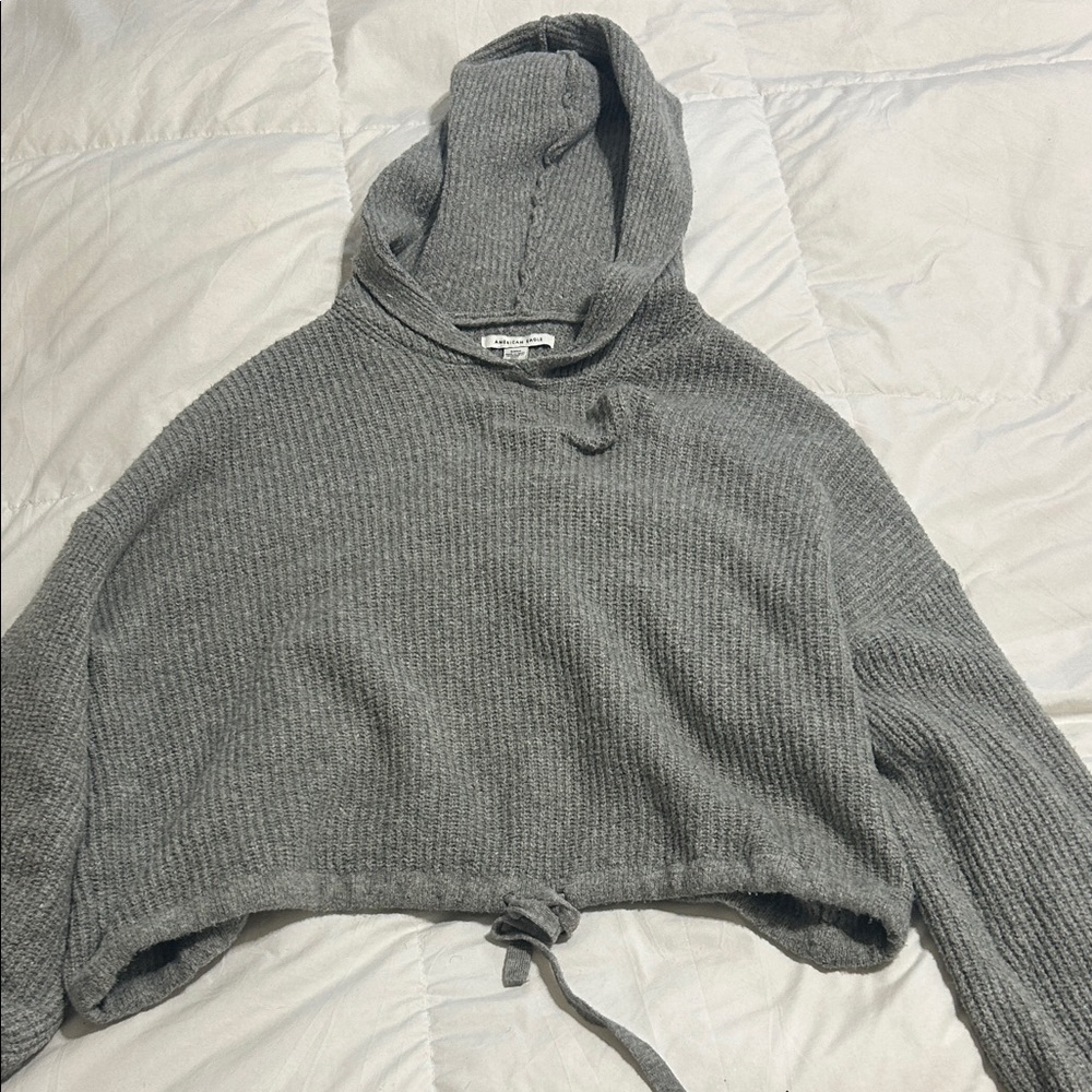 American Eagle Outfitters Heather Gray Knit Top